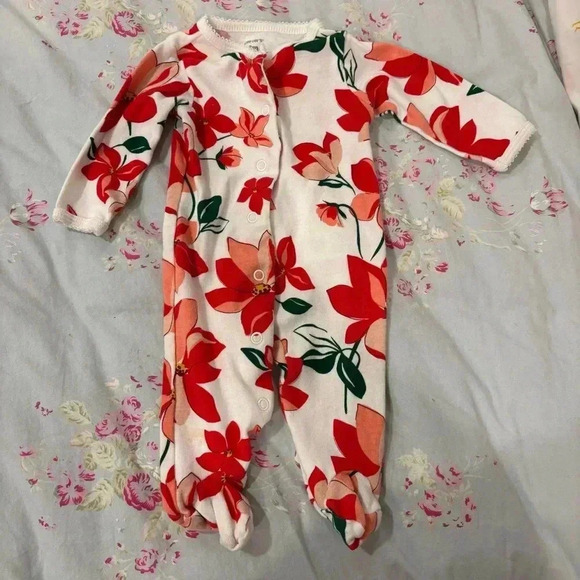 Carter’s Poinsettia One Piece - Picture 1 of 4